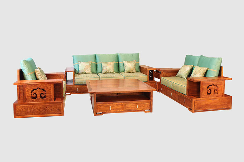 东丽中式实木沙发简直太美了